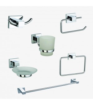 طقم إكسسوار مربع كروم  6 قطع  صيني # 2806